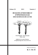 Bulletin d'histoire et d'épistémologie des sciences de la vie, v. 20, no 02